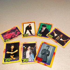 Set of 7 1989 New Kids on the Block Collection Cards